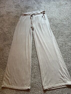 Universal Thread Wide-Leg Drawstring Track Pants in Taupe